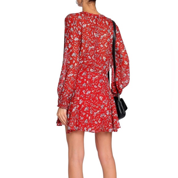 Iro Woman Beaumont Ruffled Floral-Print
Crepon Mini Dress Red - Picture 7 of 7